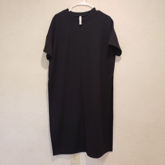 Athleta Womens Medium Boulevard  2 Side Split Maxi Dress Black - Picture 2 of 9